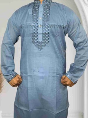 IMG_20250206_235422_9_11zon Deep Sky Blue Cotton Panjabi
