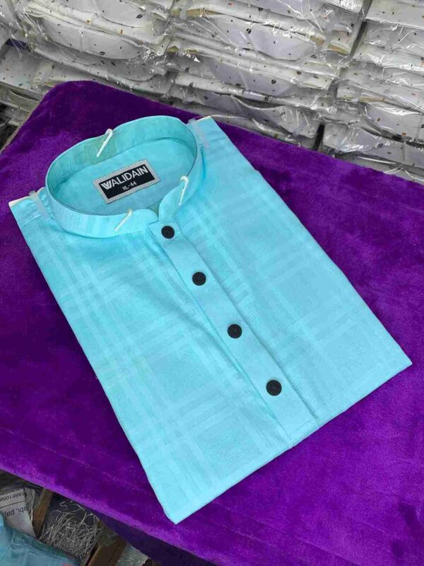 IMG_4414_16_11zon Jamdani Cotton- Sky Blue Panjabi