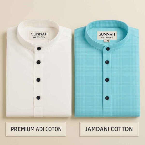 adi jamdani combo generated_11zon Adi & Jamdani Premium Cotton- Panjabi Combo